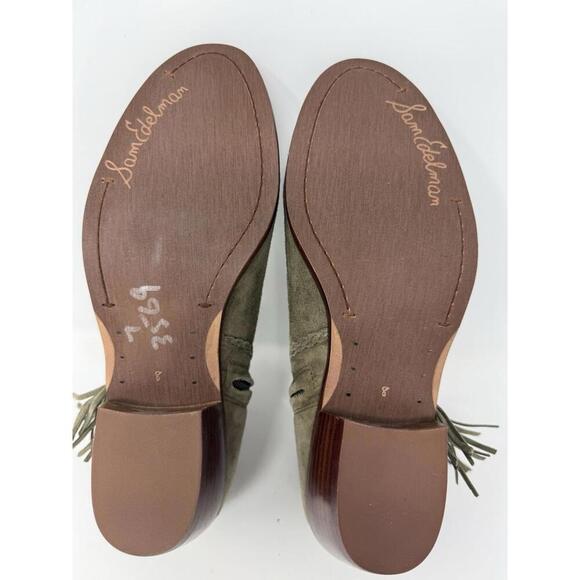 Sam Edelman - Booties- Olive w/Fringe - Size 8- NWT - Picture 6 of 9